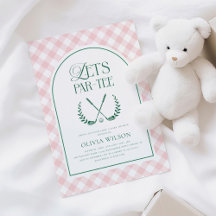 Let's Par-Tee Preppy Golf Chica Baby Shower