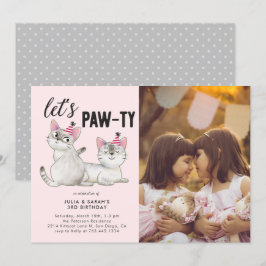 Invitación Lets Pawty | Foto de la fiesta de cumpleaños conju