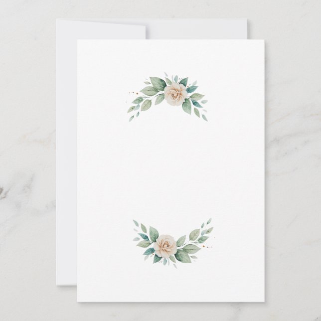 Invitación letter flowers  (Anverso)