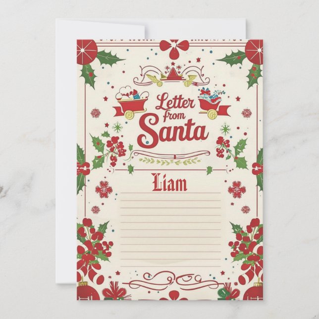 Invitación Letter from Santa | Official North Pole Christmas  (Anverso)
