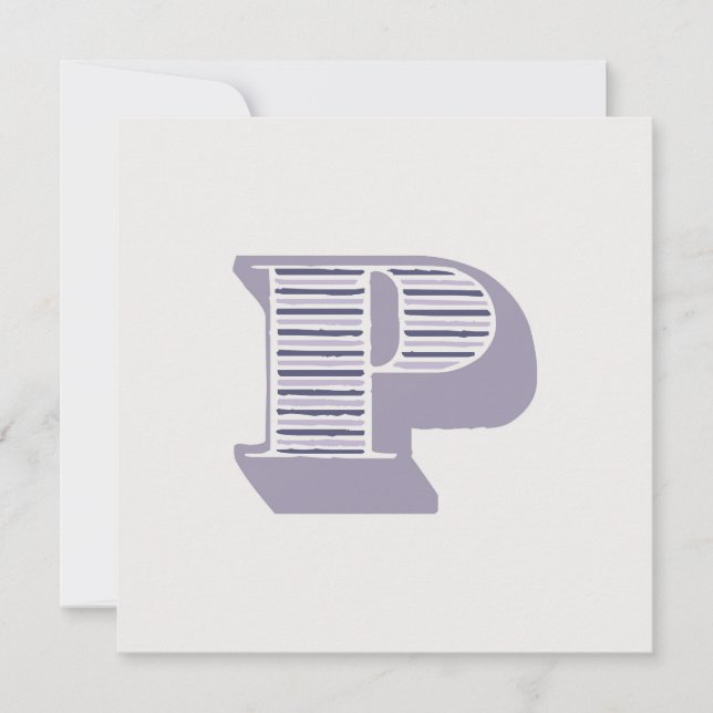 Invitación Letter "P" Monogram (Anverso)