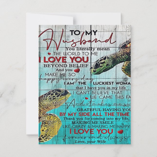 Invitación Letter To My Husband, Love Quotes Letter (Anverso)