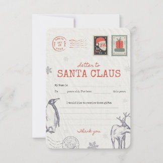 Invitación 🎅Letter to Santa | Printable Christmas Wish List 