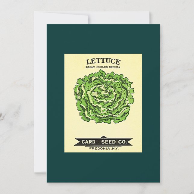 Invitación Lettuce Seeds Card Seed Company (Anverso)