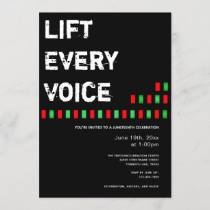 Invitación Levantar el verde negro rojo decimoso de cada voz