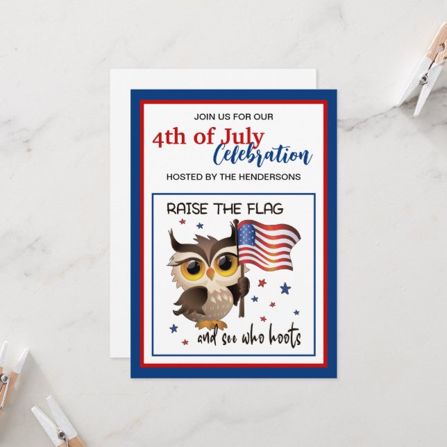 Invitación Levantar la bandera personalizado (Anverso/Reverso In Situ)