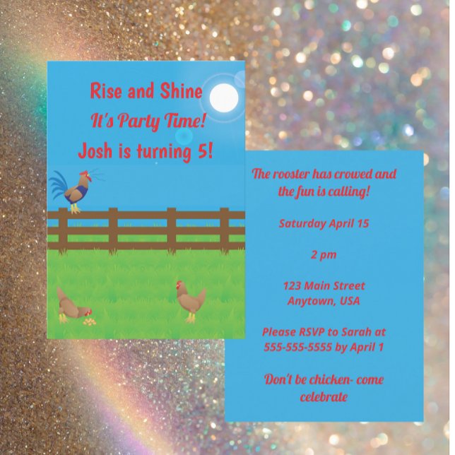 Invitación Levántate y Brilla Es Hora de Fiesta (Subido por el creador)