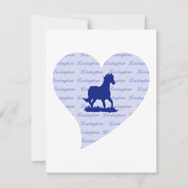 Invitación Lexington KY| Caballo Kentucky Blue Kentucky (Anverso)