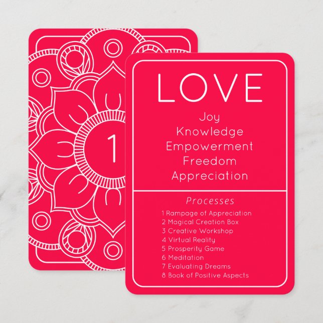Invitación Ley de atración Amor Escala de Orientación Emocion (Anverso / Reverso)