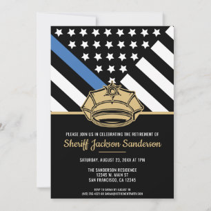 Invitación Ley de fiesta de jubilación de la policía Aplicaci