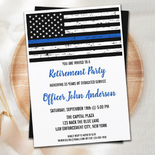 Invitación Ley de Jubilación de Policías Línea Azul Fina Apli