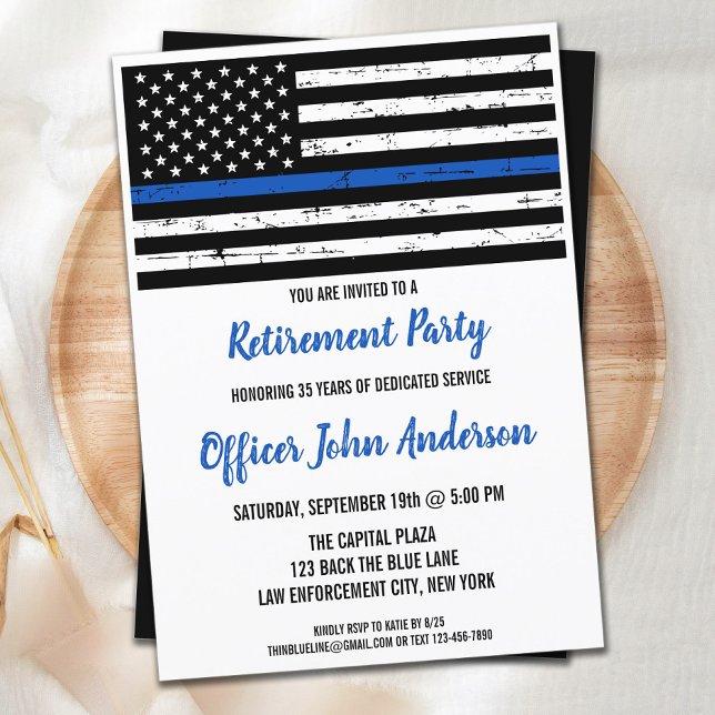 Invitación Ley de Jubilación de Policías Línea Azul Fina Apli (Subido por el creador)