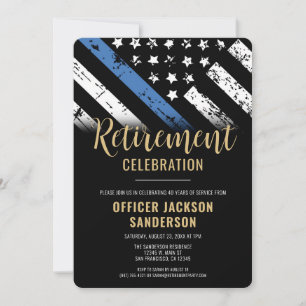 Invitación Ley de la Línea Azul Fina Jubilación de la Policía