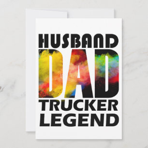 Invitación leyenda del camionero del esposo papá para papá