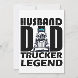 Invitación leyenda del camionero del esposo papá para regalo 