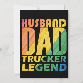 Invitación leyenda del camionero del esposo papá para regalo 