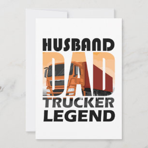 Invitación leyenda del camionero del marido papá para papá, r