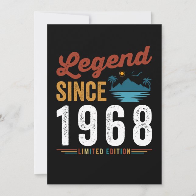 Invitación Leyenda desde 1968 Vintage retro (Anverso)