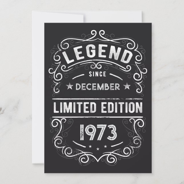 Invitación Leyenda desde el regalo de cumpleaños (Anverso)