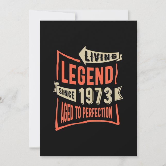 Invitación Leyenda desde regalo de cumpleaños de 1973 (Anverso)