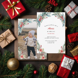 Invitación Leyenda Floral Delicada | su foto | Cumpleaños