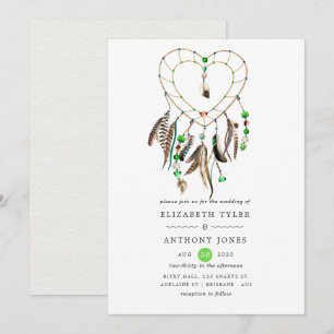 Invitación Leyenda india Boda boho tribal
