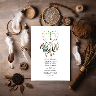Invitación Leyenda india Foto de boda boho tribal