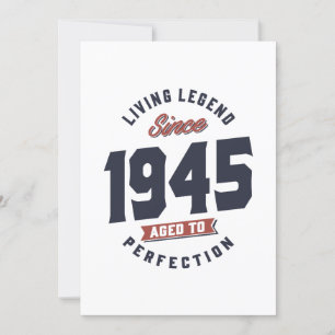 Invitación Leyenda Viva Desde Cumpleaños 1945 Regalo
