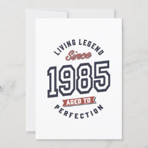 Invitación Leyenda viva desde regalo de cumpleaños de 1985