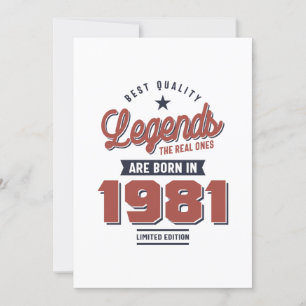 Invitación Leyendas Nacidas En 1981