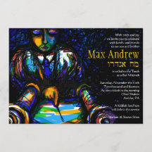 LEYENDO EL Bat DE BARRA DE TORAH Mitzvah Invitació