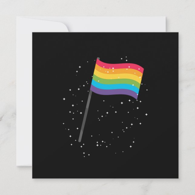 Invitación LGBT Gay Pride Equality Flag Gift (Anverso)