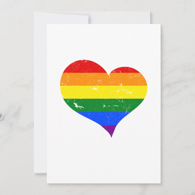 Invitación LGBT - Lesbian Gay Bisexual Transgender Heart (Anverso)