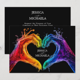 Invitación 🌈 ❤️ LGBTQ Corazón de boda del Orgullo