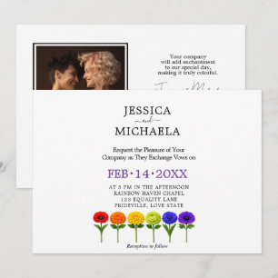 Invitación 🌈 LGBTQ Florecen Juntos– Personalizado