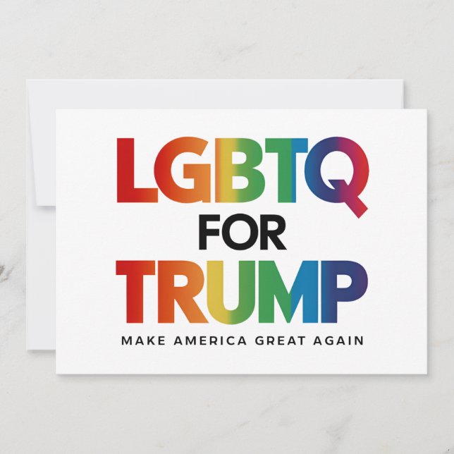INVITACIÓN LGBTQ PARA TRUMP GAY LESBIAN PARA TRUMP 2024 (Anverso)