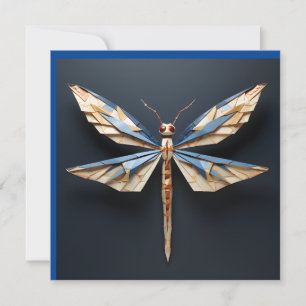 Invitación libélula de origami