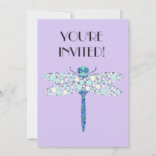 Invitación Libélula en puntos