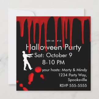 Invitación LIBEREN Y SALGAN DE Halloween sangriento