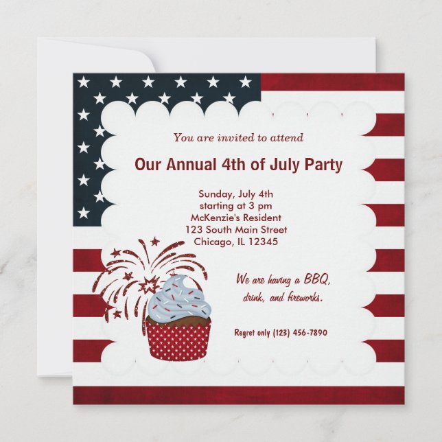 Invitación Libertad 4 de julio (Anverso)