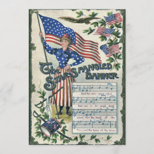 Invitación Libertad Americana Bandera Estadounidense Estrella