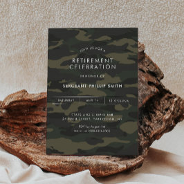 Invitación LIBERTAD Fiesta de Jubilación Militar Línea Verde 