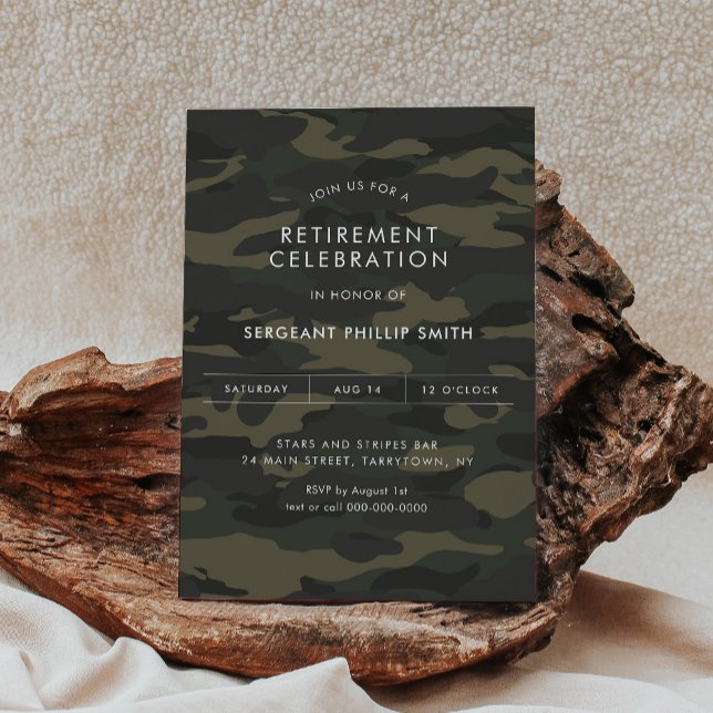 Invitación LIBERTAD Fiesta de Jubilación Militar Línea Verde  (Subido por el creador)