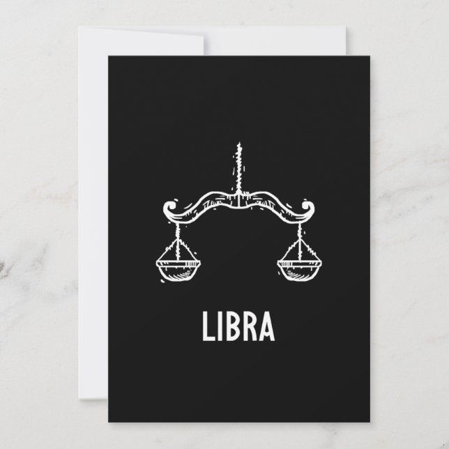 Invitación Libra Astrology Birthday Gift Zodiac Signs (Anverso)