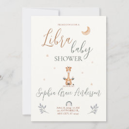 Invitación Libra Zodiac señal de la ducha de bebé