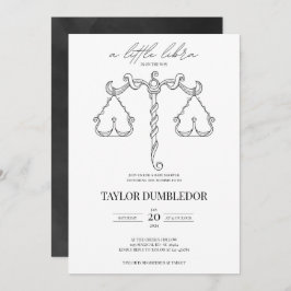 Invitación Libra Zodiac Star Sign Astrología Baby Shower