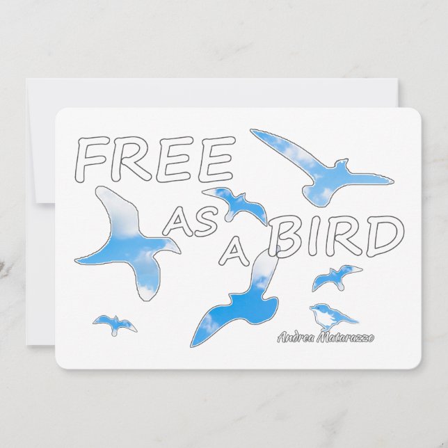 Invitación Libre como pájaro 2 (Anverso)