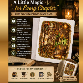 Invitación Libreta de marcadores de fantasía de bebé dragón l