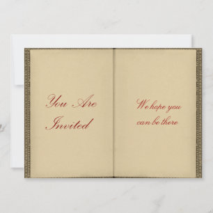 Invitación Libro abierto - el estilo del vintage invita