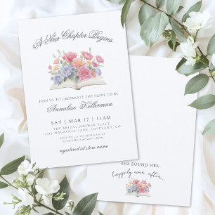 Invitación Libro de Acuarela Floral para Despedida de Soltera